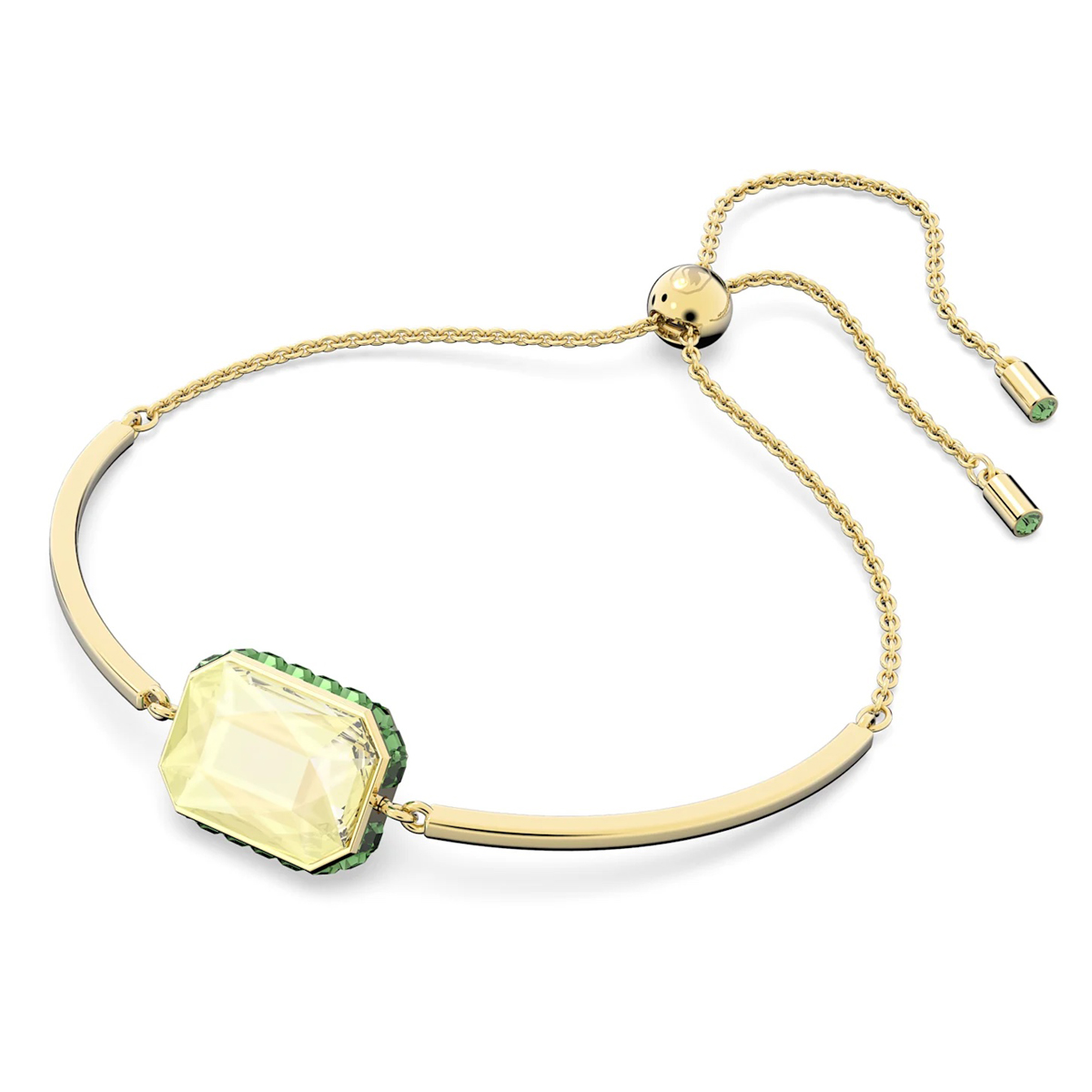 Swarovski Orbita Bracelet, Octagon Cut Crystal, Multicolored, Gold-Tone Plated